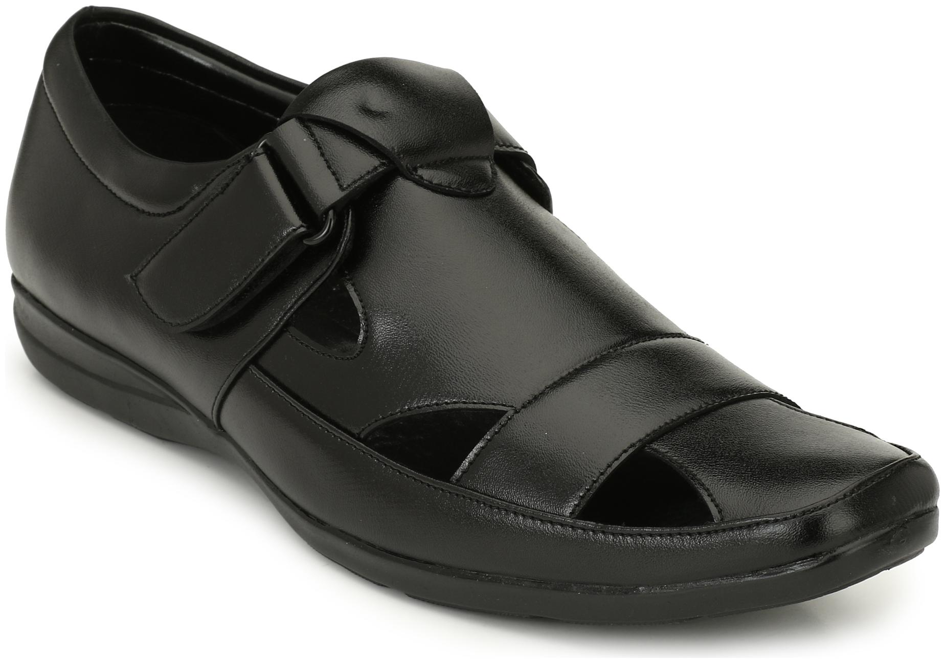 

Trendigo Men s Synthetic Leather Black Sandals For Men