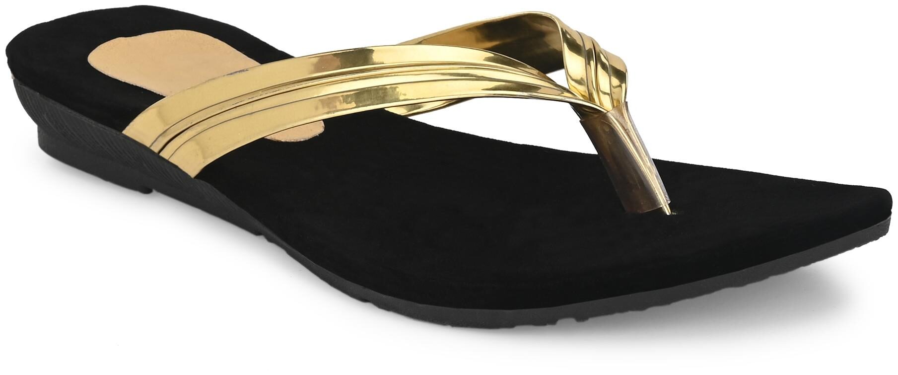 

Trendigo Women Synthetic Leather Slippers (Black)