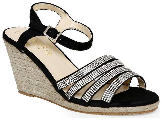 Truffle Collection Wedges For Women ( Black )