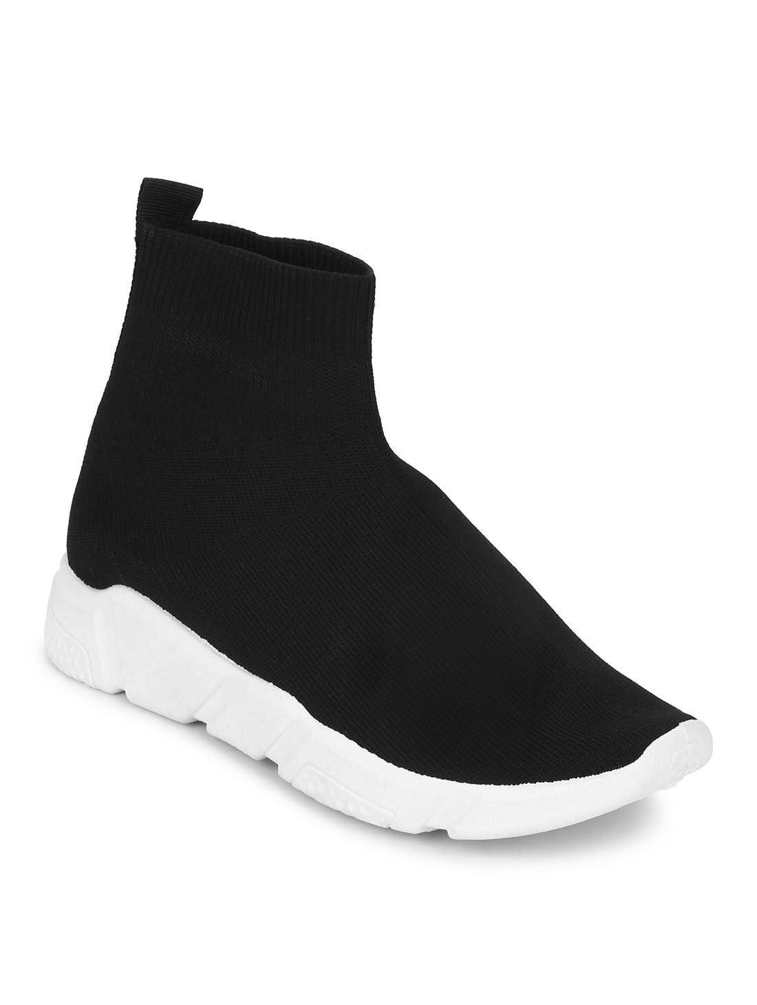 

Truffle Collection Black Knitted Slip-On Sneakers