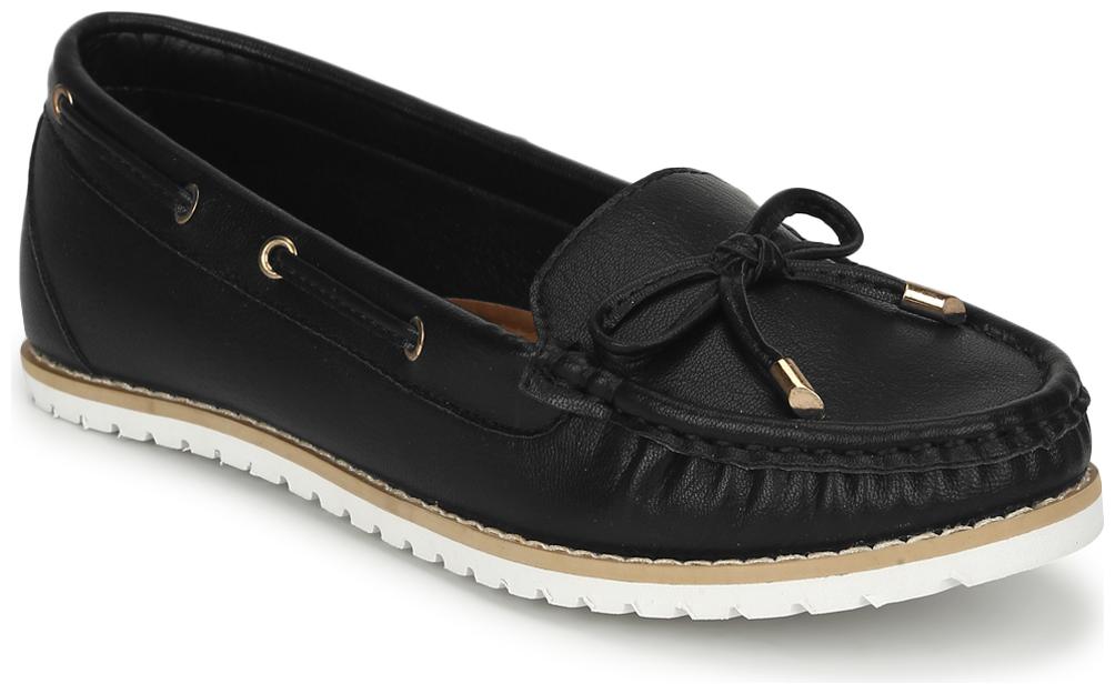 

Truffle Collection Black PU Flat Belly Shoes