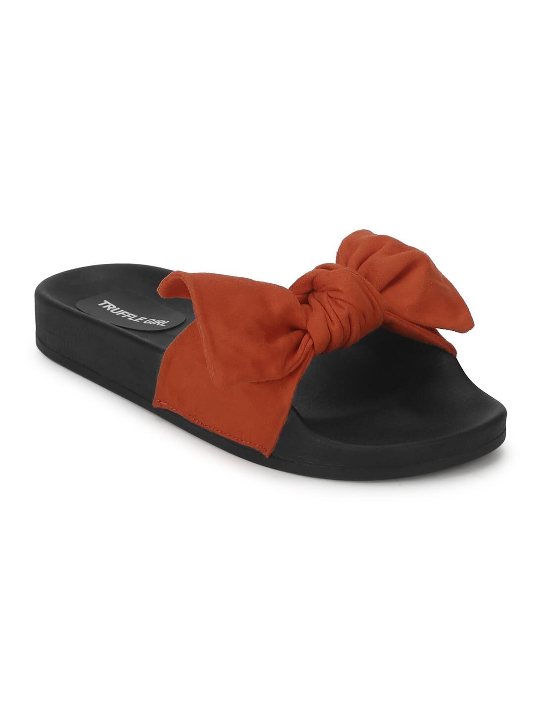 

Truffle Collection Orange Micro Bow Slides