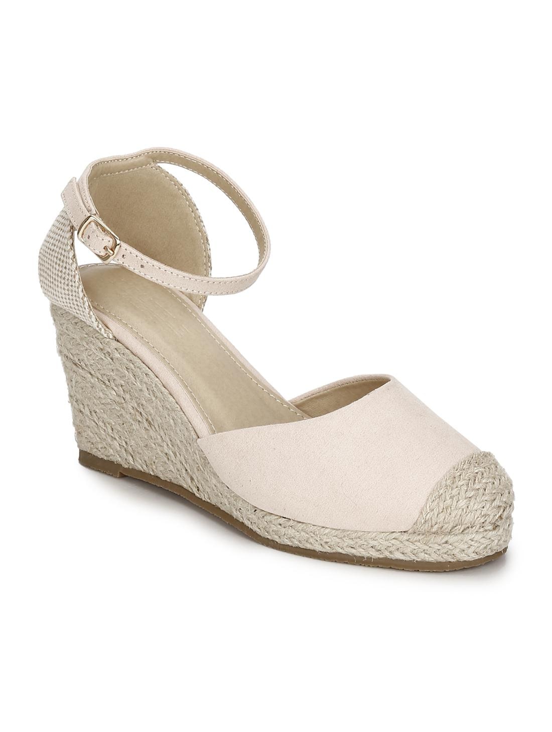 

Truffle Collection Beige Micro Back Open Jute Wedges