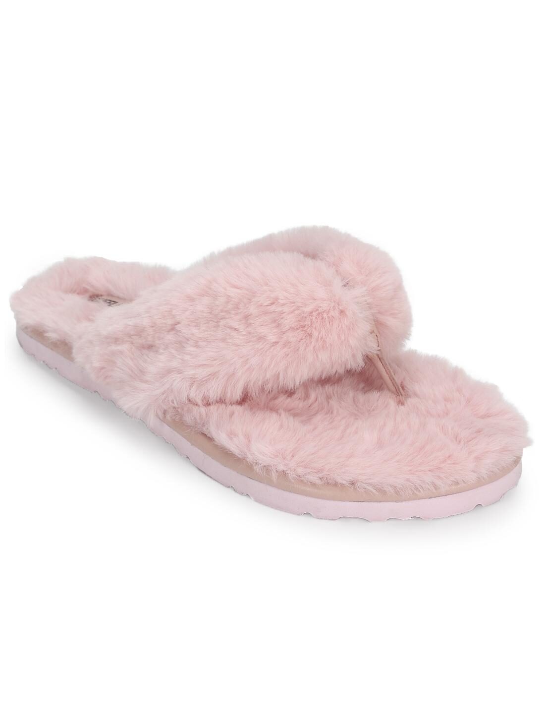 

Truffle Collection Pink Fur Flip Flops