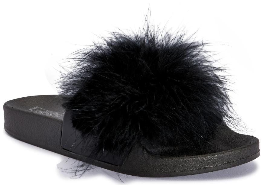 

Truffle Collection Black Slippers Flip flops