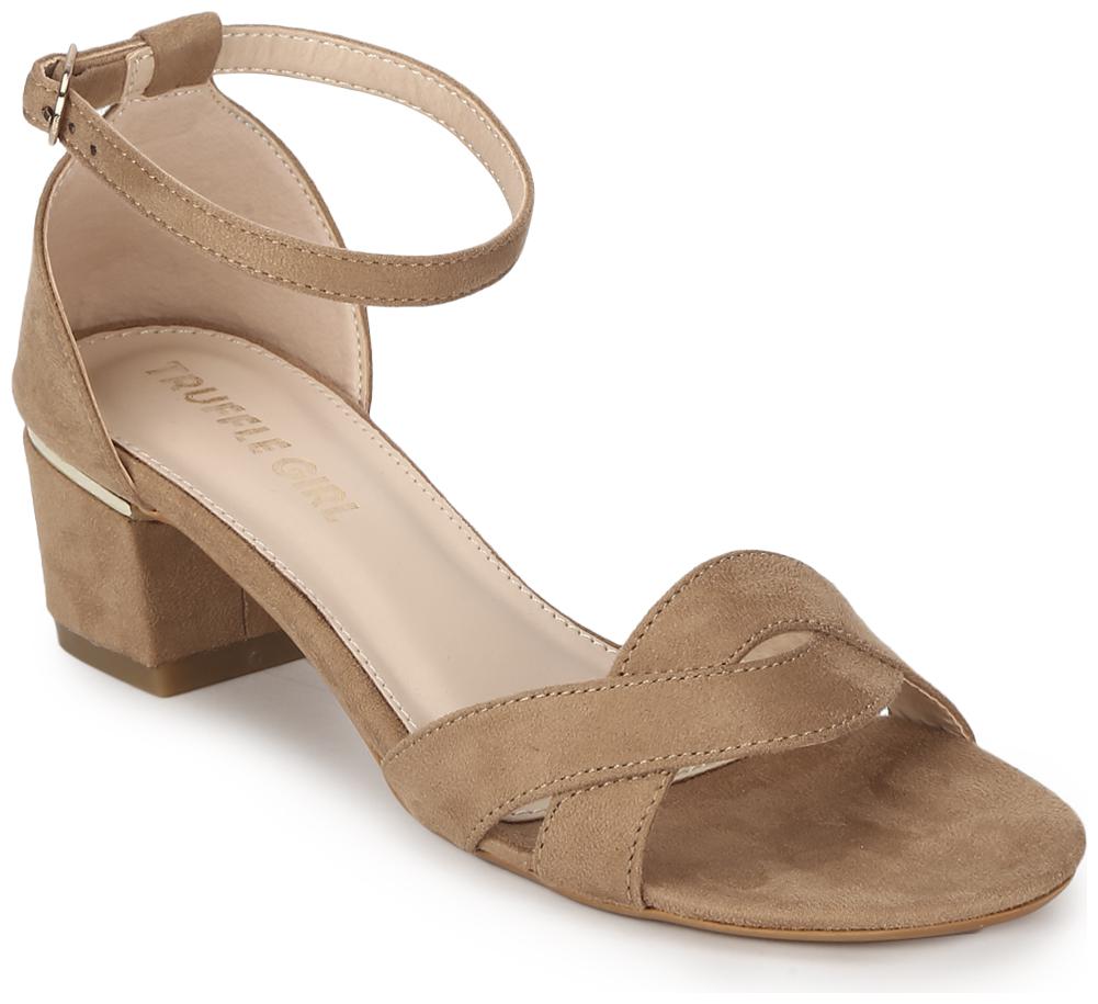 

Truffle Collection Beige Micro Low Heel Sandals