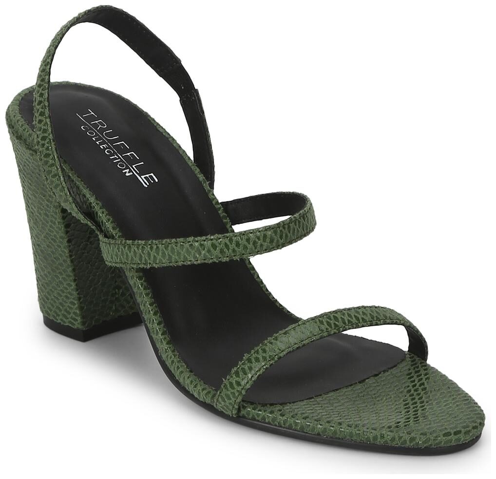 

Truffle Collection Green PU Strappy Sandals