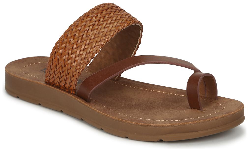 

Truffle Collection Tan PU Flat Slip Ons