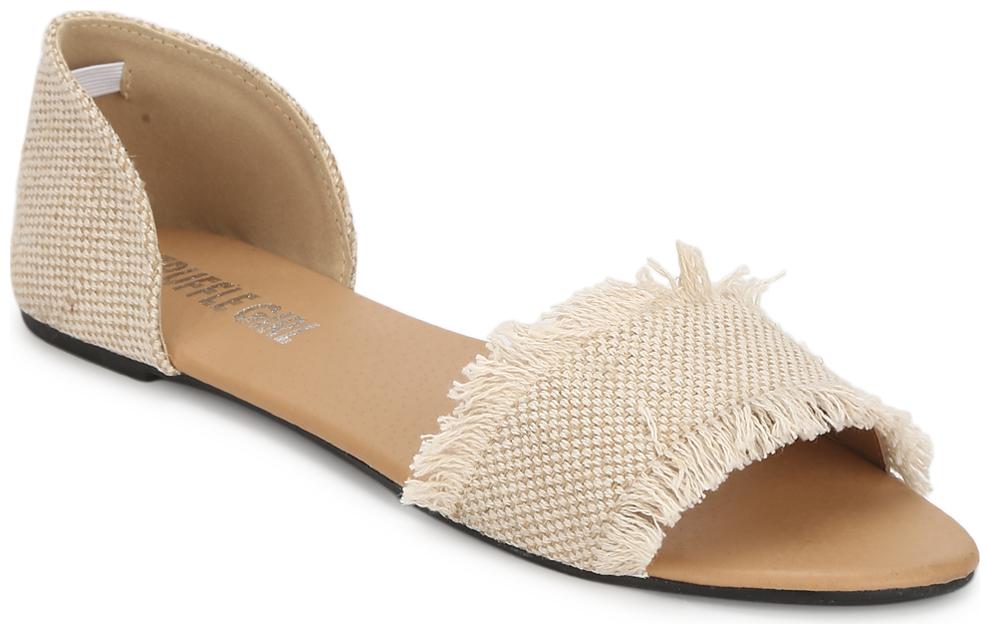 

Truffle Collection Beige D orsay Slip-on Flats