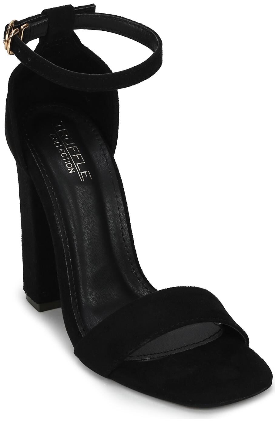 

Truffle Collection Black Micro Block Heel Sandals