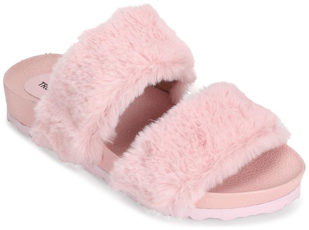 

Truffle Collection Pink Furry Slip Ons