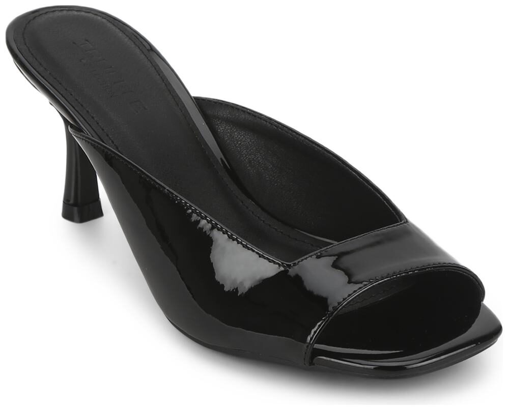 

Truffle Collection Black Patent PU Slip On Mules