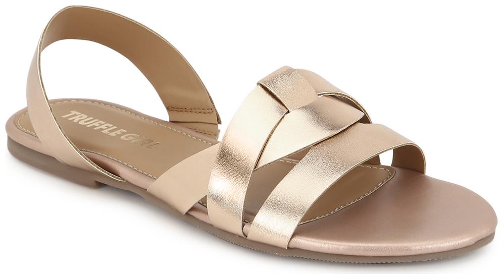 

Truffle Collection PU Back Strap Flat Sandals