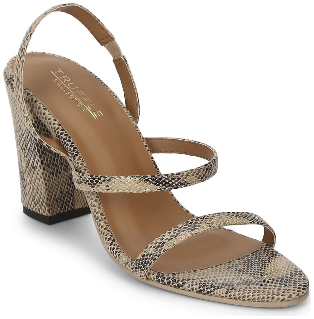 

Truffle Collection Beige PU Strappy Sandals