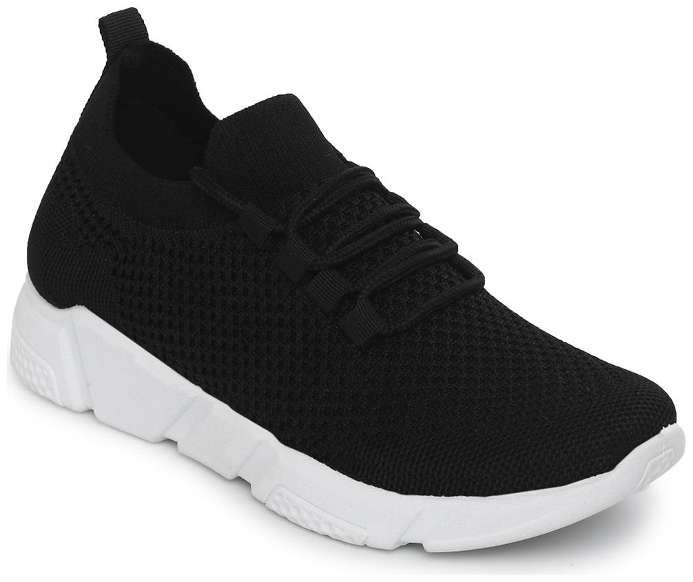 

Truffle Collection Black Knitted Laced Up Sneakers