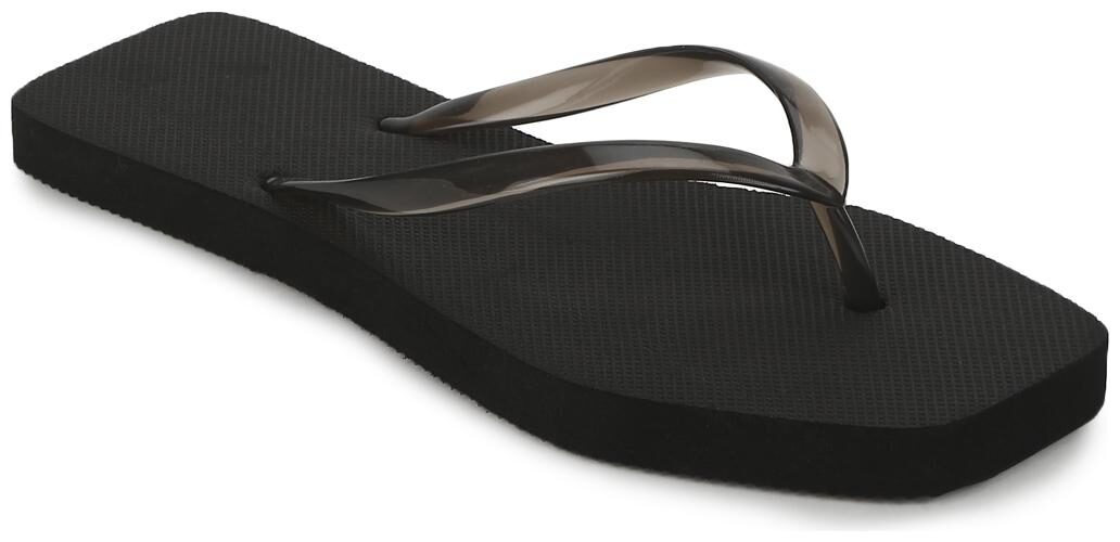 

Truffle Collection Black EVA Flip Flops With Square Front