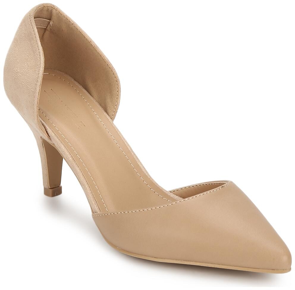

Truffle Collection Beige-Beige Micro Low Block Stiletto Heels