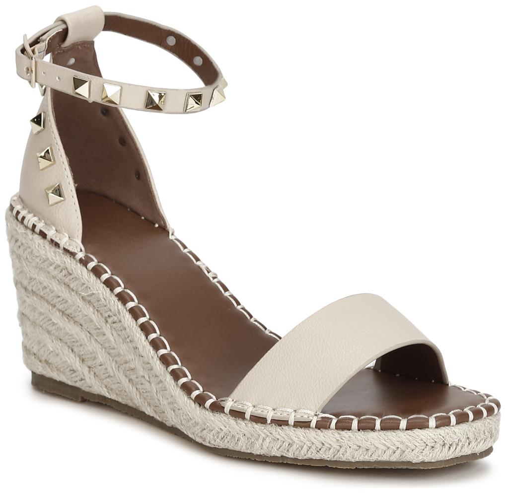 

Truffle Collection Beige Pu Straped Jute Wedges