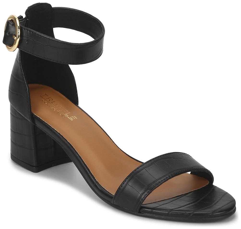 

Truffle Collection Black PU Low Heel Sandals