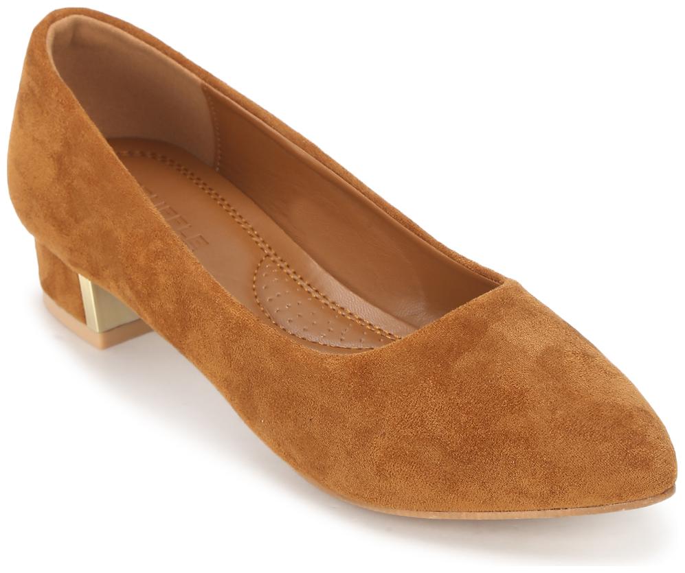 

Truffle Collection Tan Micro Low Block Heels