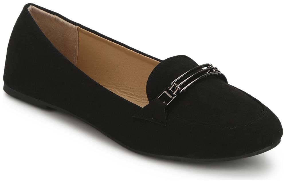 

Truffle Collection Black Chain Loafer Flats