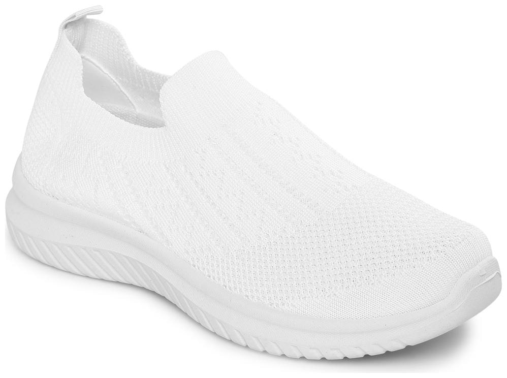 

Truffle Collection White Knitted Slip-On Sneakers