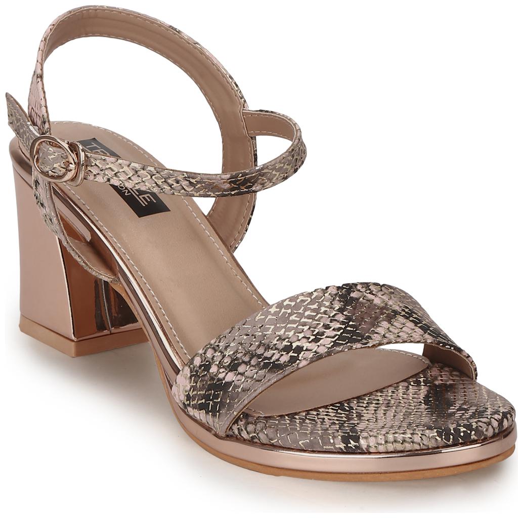 

Truffle Collection Rose Gold PU Sandals