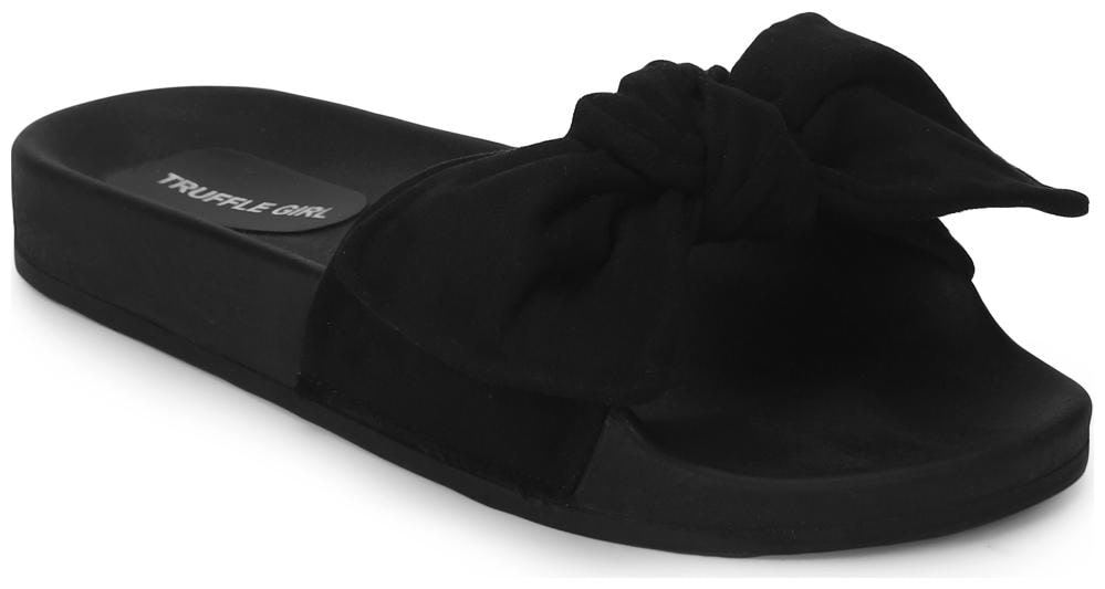

Truffle Collection Black Micro Bow Slides