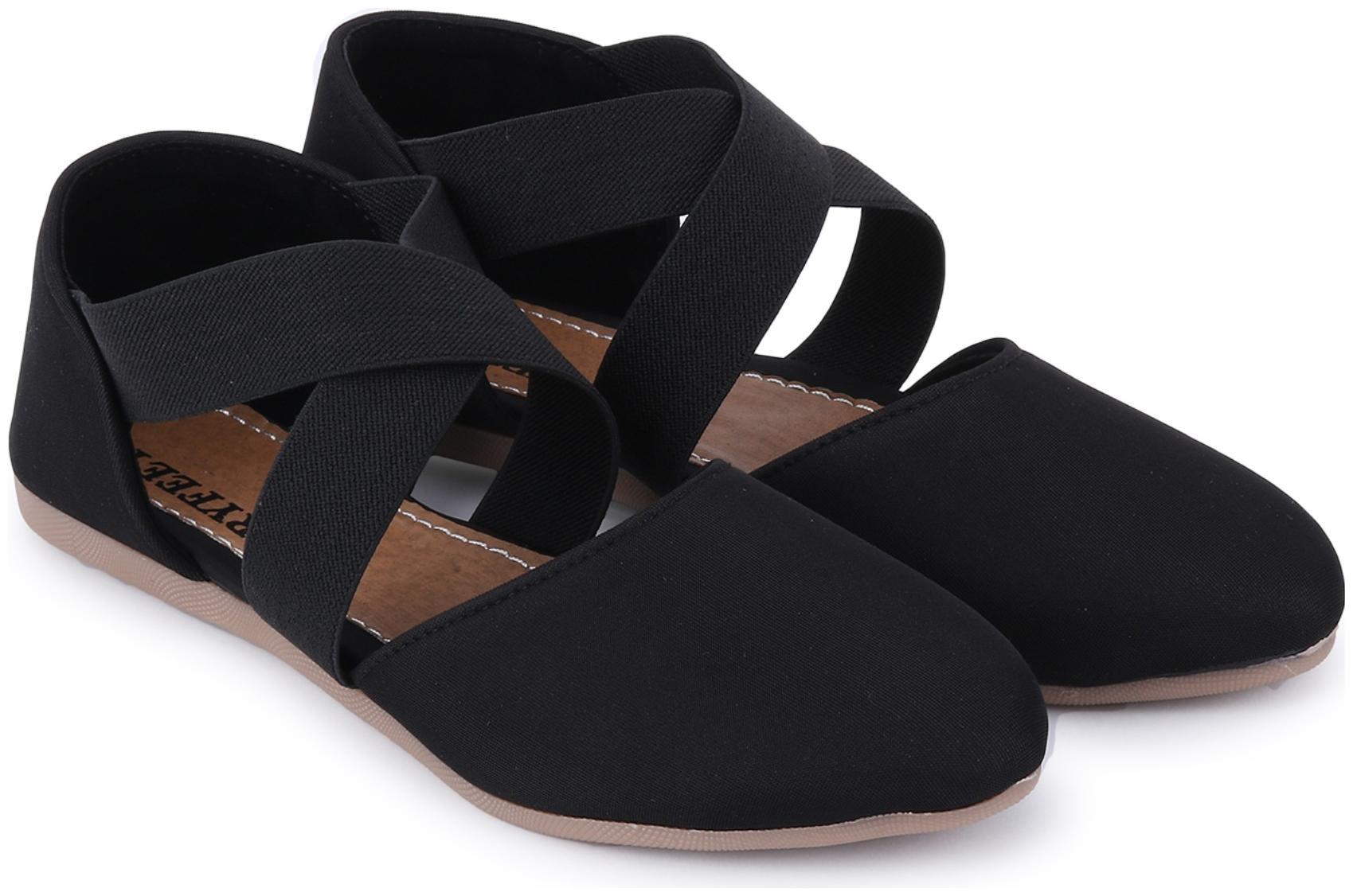 

Tryfeet Lycra Black Stylish Women s Sandals Footwear