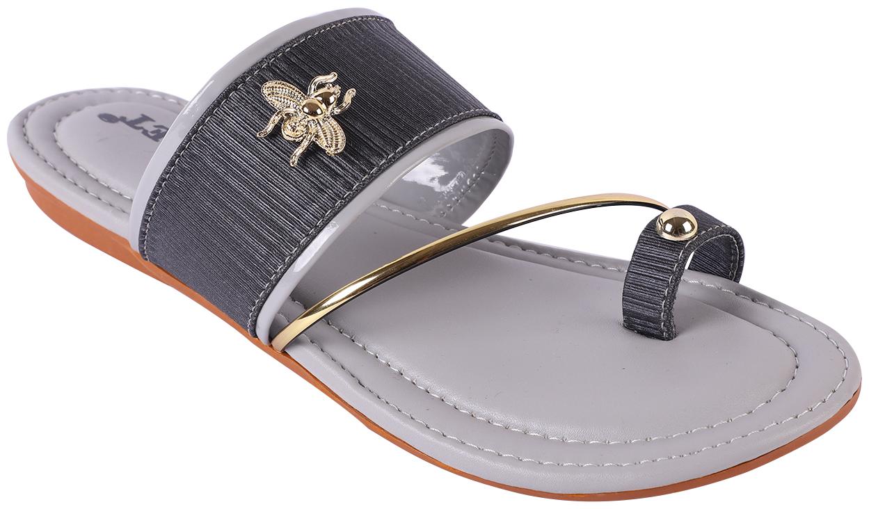 

tryfeet Women s Grey Flat Chappal