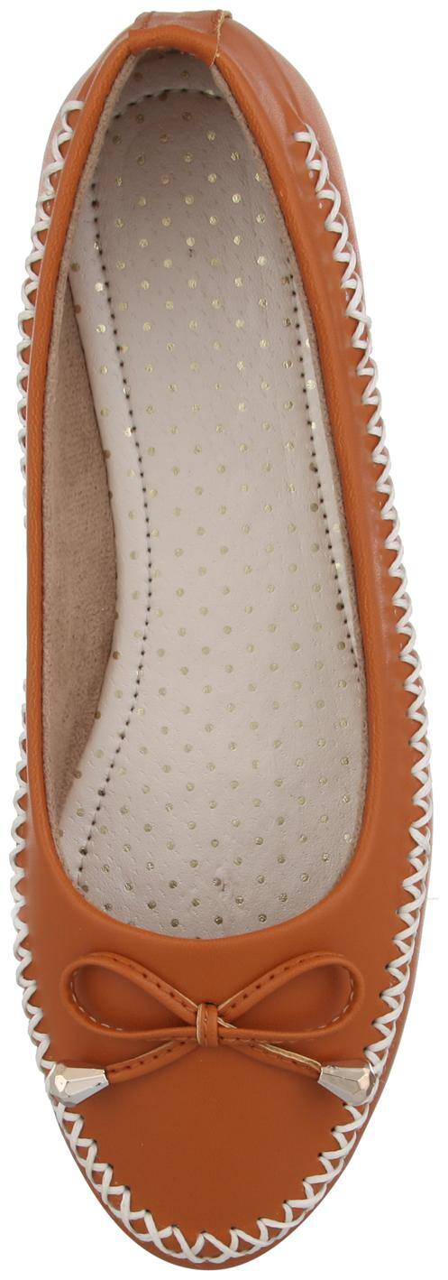 Tryfeet Round Toe Bellies For Women ( Tan )