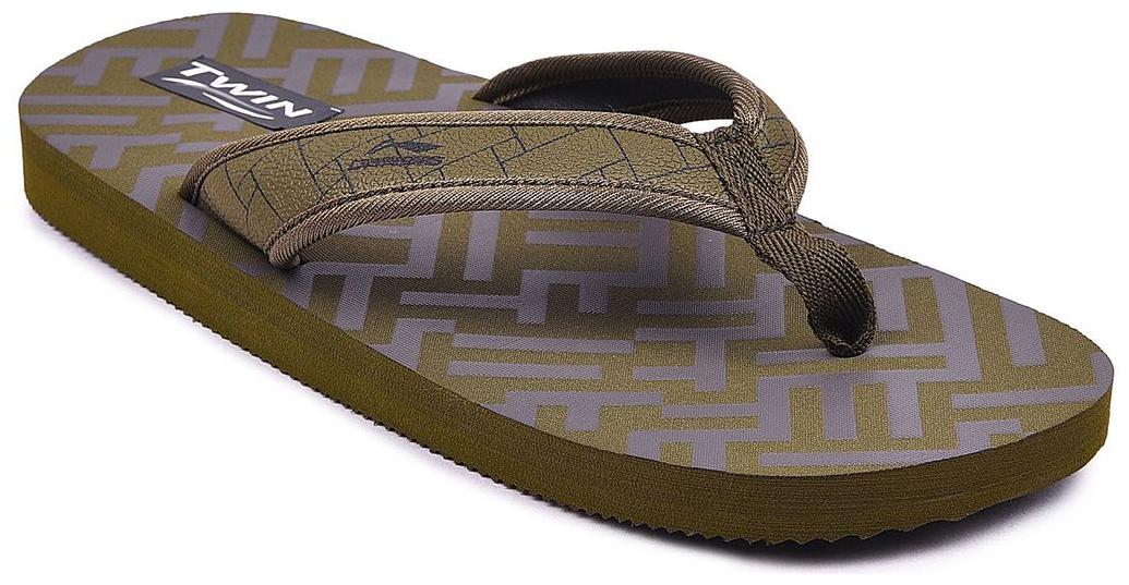 

Twin Mens Fashion Slipper TLT-009-1 Olive colour