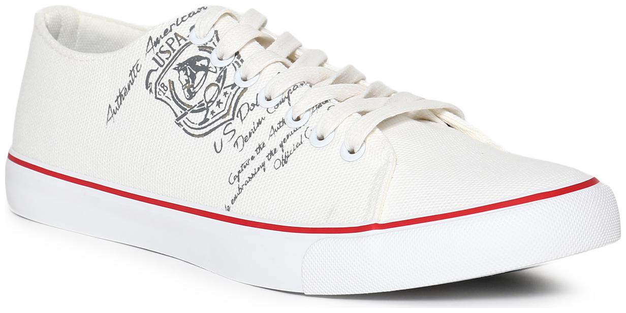 

U S Polo Assn White Low Top Canvas Sneakers Men White Sneakers