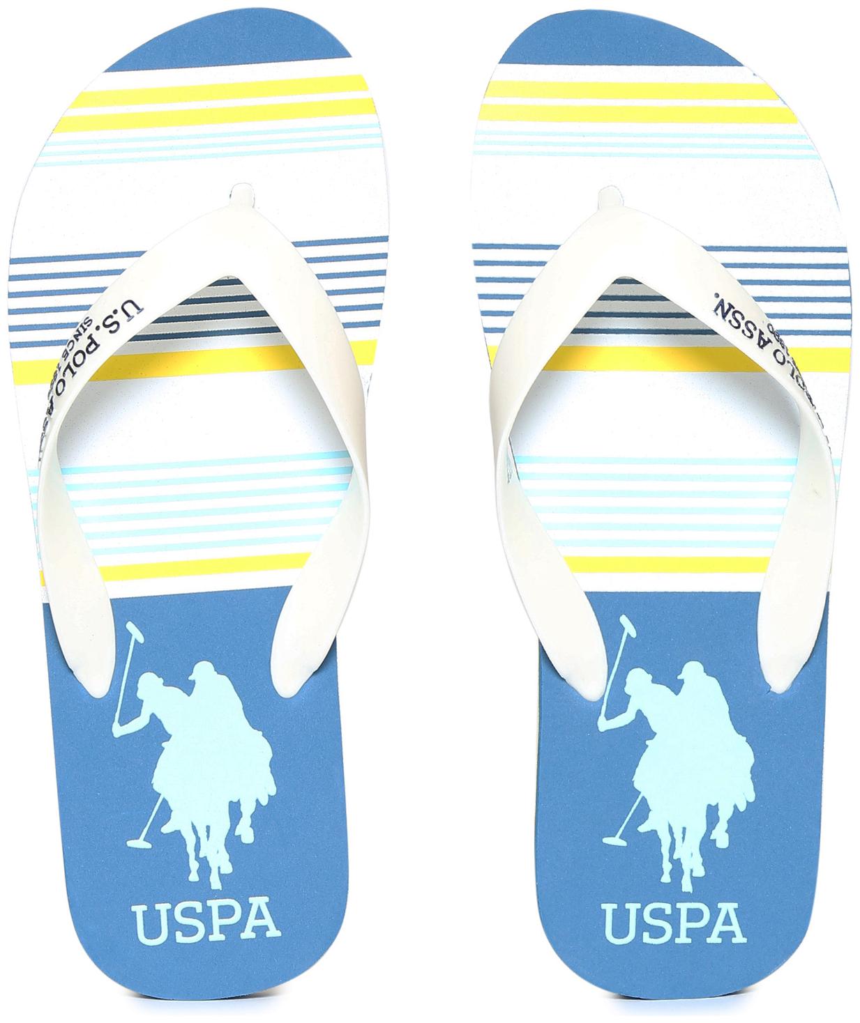 

U S Polo Assn Men White Flip-Flops - 1 Pair