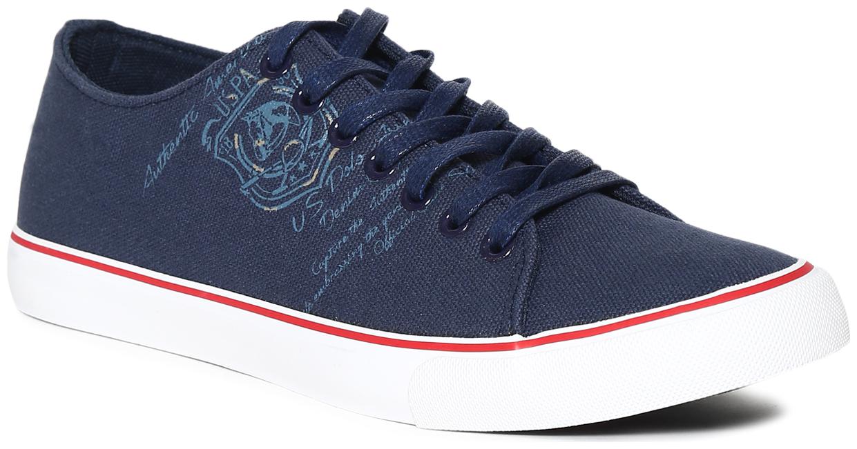 

U S Polo Assn Blue Contrast Sole Canvas Sneakers Men Blue Sneakers