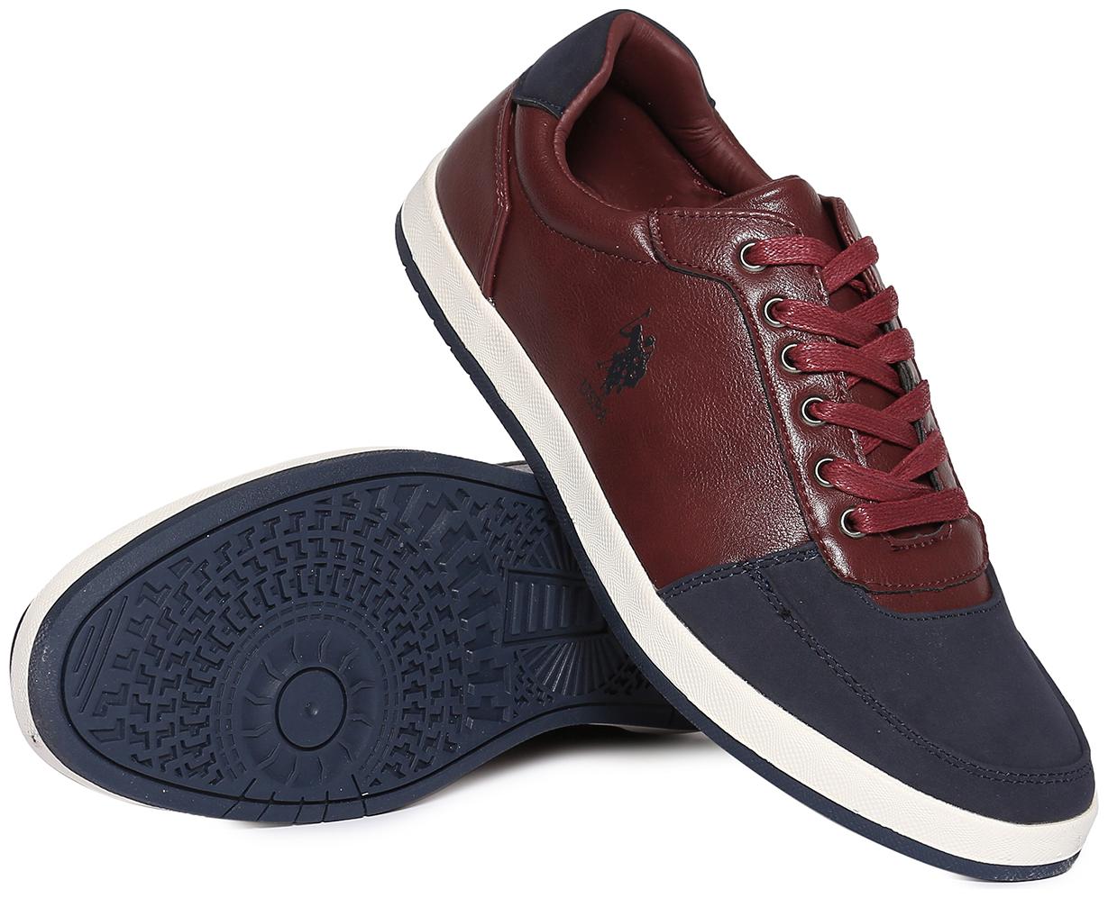 

U S Polo Assn Colour Blocked Lace Up Sneakers Men Blue Sneakers