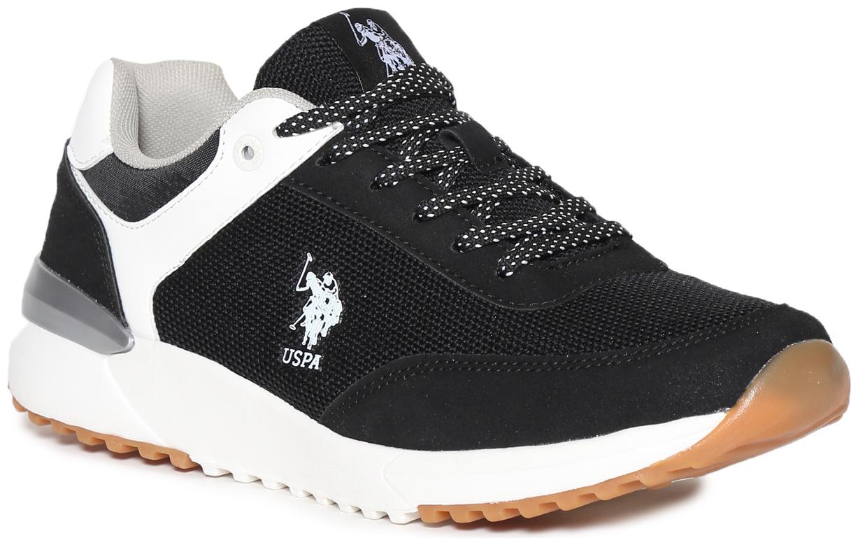 

U S Polo Assn Black Mid Top Panelled Sneakers Men Black Slip-On Sneakers - 2531919505