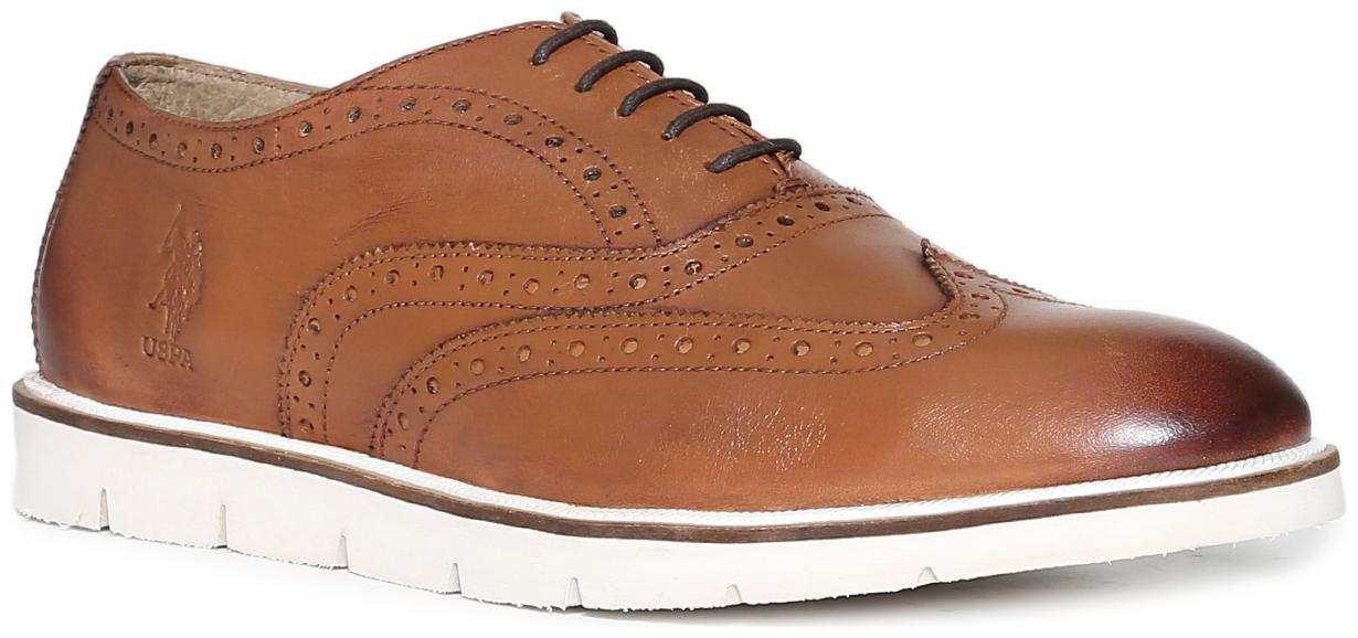 

U S Polo Assn Men Brown Brogues Formal Shoes - 2531911419