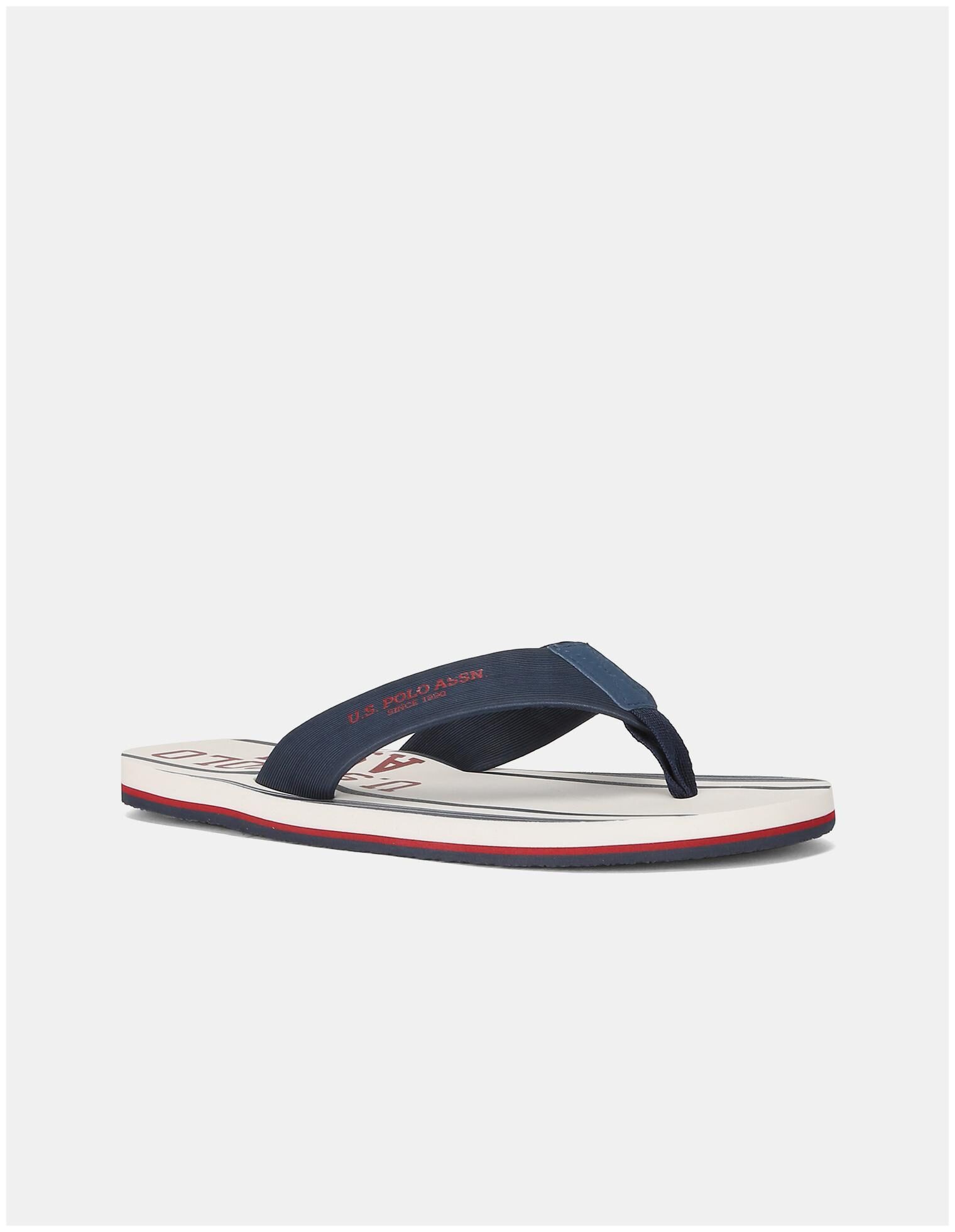 

U S Polo Assn Men White Flip-Flops - 1 Pair