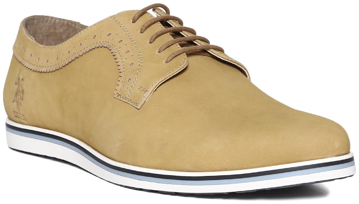 

U S Polo Assn Men Beige Casual Shoes - SUEDE LEATHER DERBY SHOES - 2531912032