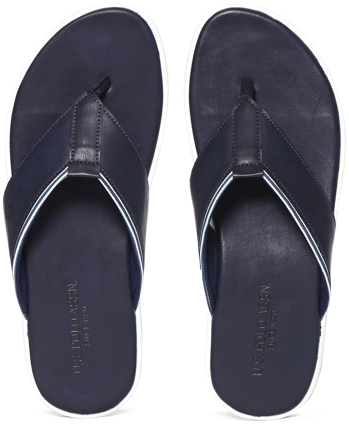 

U S Polo Assn Blue Solid V-Strap Solid Sandals