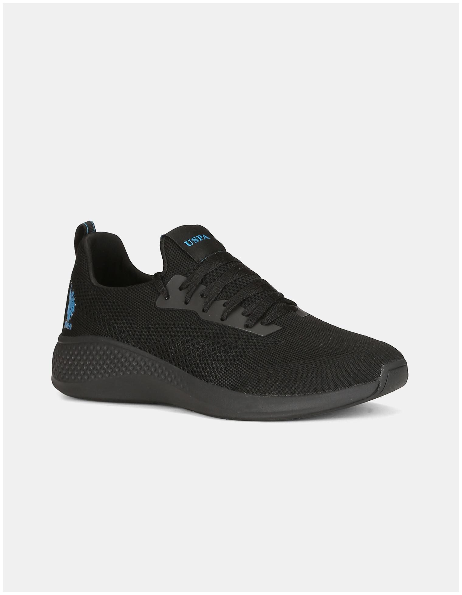 

U S Polo Assn Men Black Patterned Knit Active Sneakers Men Black Classic Sneakers