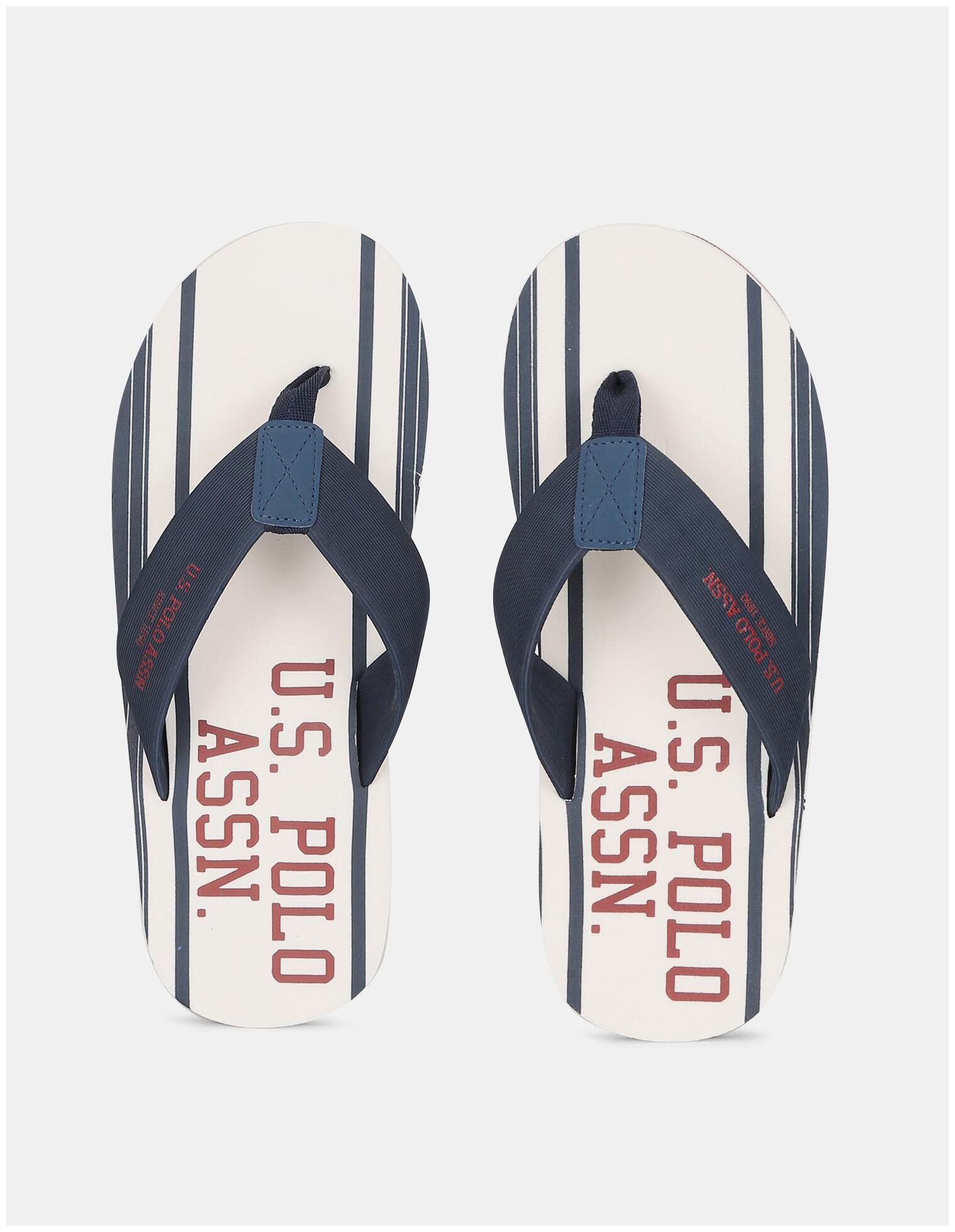 

U S Polo Assn Men White Flip-Flops - 1 Pair