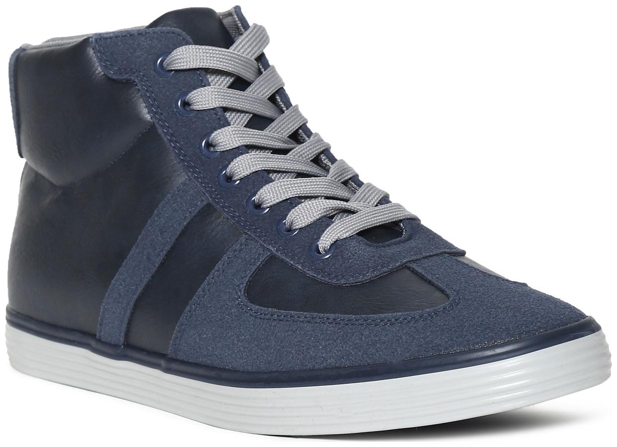 

U S Polo Assn Blue High Top Suedette Panel Sneakers Men Blue Classic Sneakers - 2531917479