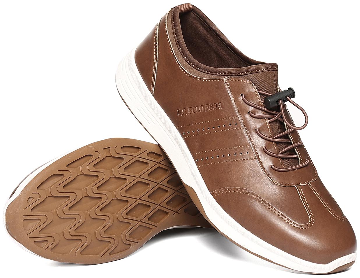 

U S Polo Assn Solid Lace Up Sneakers Men Brown Sneakers