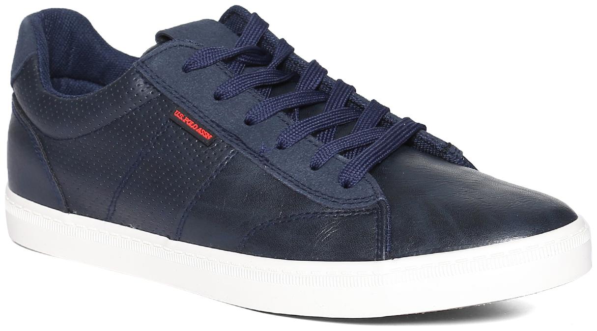 

U S Polo Assn Perforated Panel Lace Up Sneakers Men Blue Classic Sneakers - 2531914579