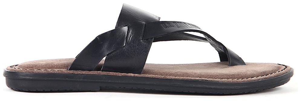 

U S Polo Assn Men Black Flip-Flops - 1 Pair