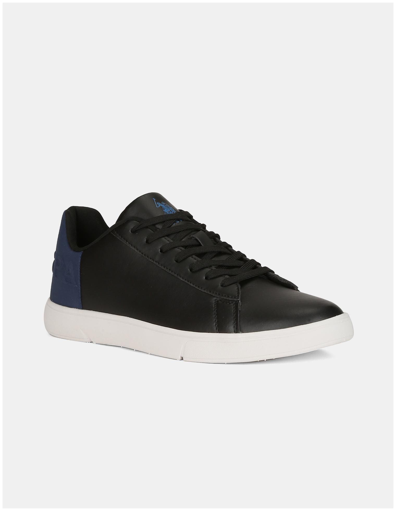 

U S Polo Assn Men Black And Navy Round Toe Colour Block Sneakers Men Black Slip-On Sneakers