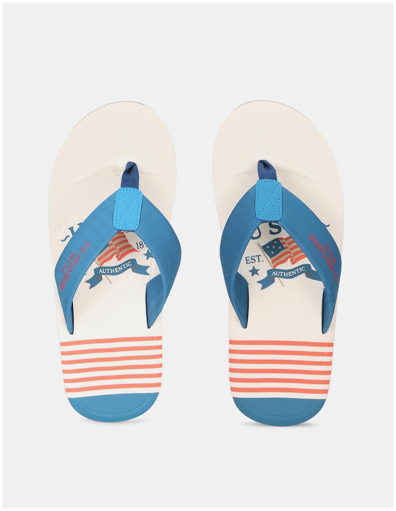 

U S Polo Assn Men White Flip-Flops - 1 Pair