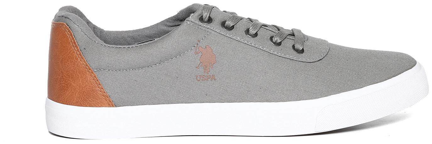 

U S Polo Assn Men Grey Sneakers